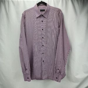 Prada Striped Button Down Shirt Made In Italy 🇮🇹 Men's Size 44 neck 17.5 M/L